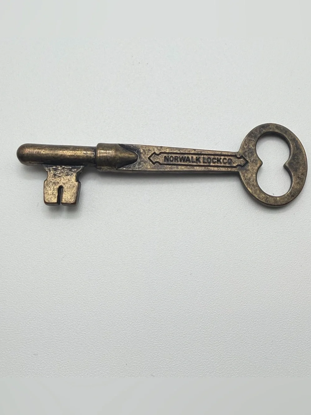 Antique Norwalk Lock Co Skeleton Key Pat’d July 12 1870 Folding Barrel Key